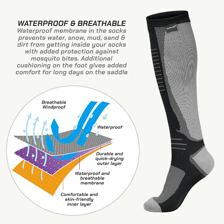 ViaTerra RANDY SUN – MERINO WOOL WATERPROOF KNEE HIGH SOCKS.