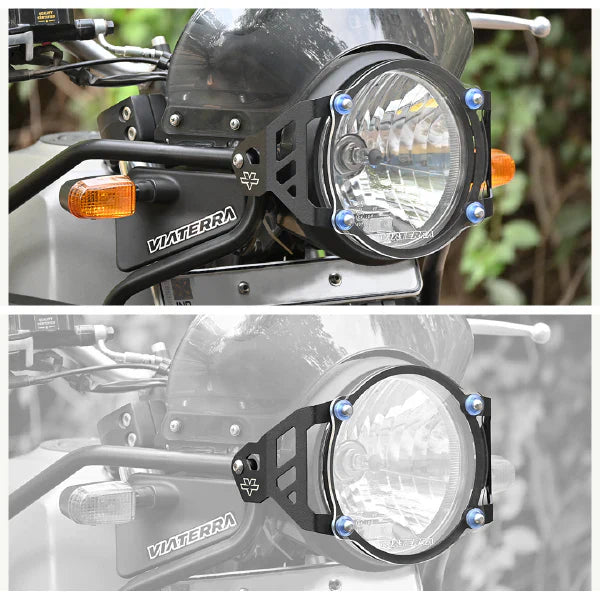 ViaTerra- Headlight Guard for Royal Enfield Himalayan - Clear Shield