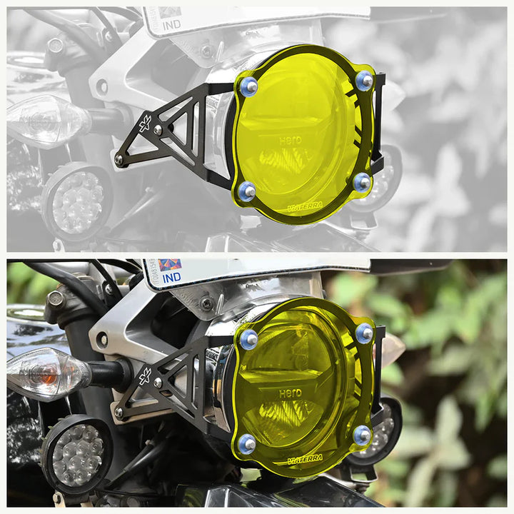 ViaTerra- Headlight Guard for Hero XPulse 200 - Yellow Tint