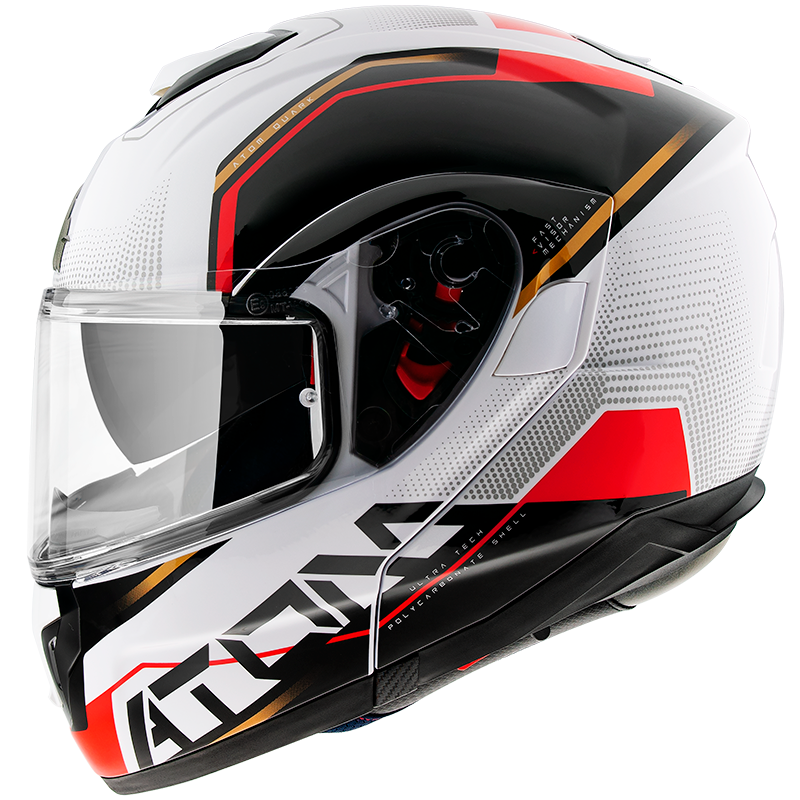 MT- Atom SV- B5 White Red- FLIPUP Helmet – Biker's Pad
