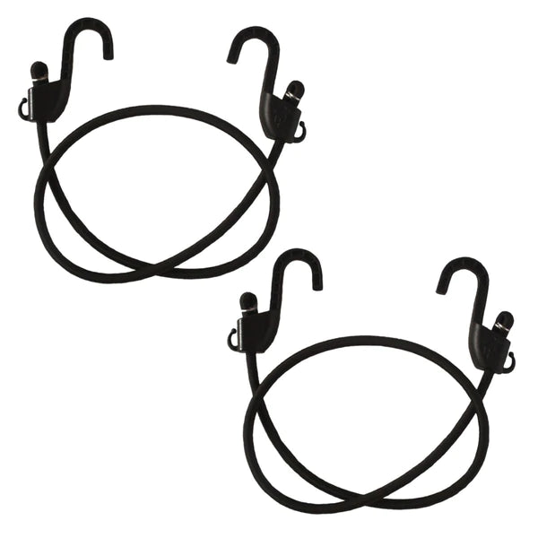 MotoTech - Grappler Bungee Tie-Down - 36 inches - Black - 8mm - Pack of 2