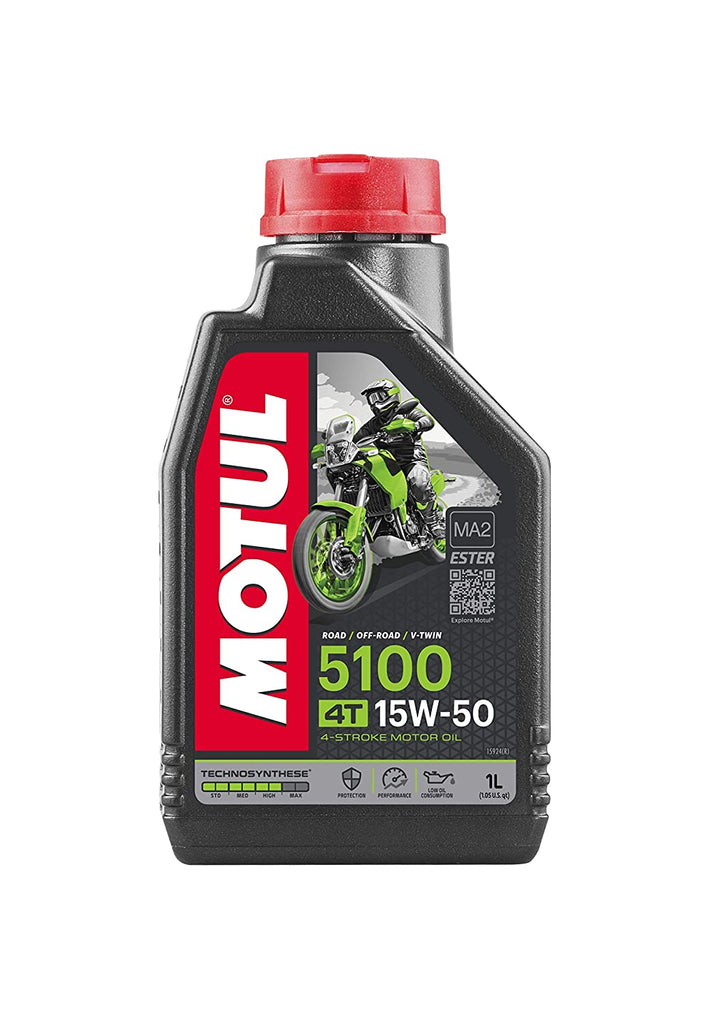 MOTUL- 5100 4T 15W50 SEMI SYNTHETIC- 1L – Biker's Pad