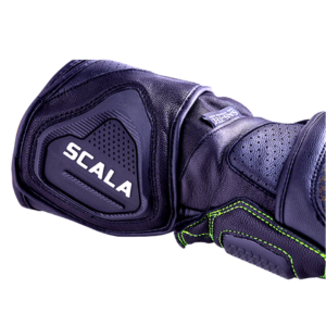 Scala- Trekker Full Gauntlet Riding Gloves- Black HiViz