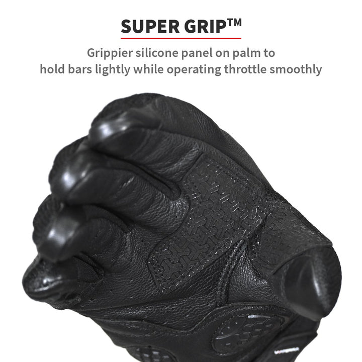 Viaterra- Holeshot Short Riding Gloves- Lava Red