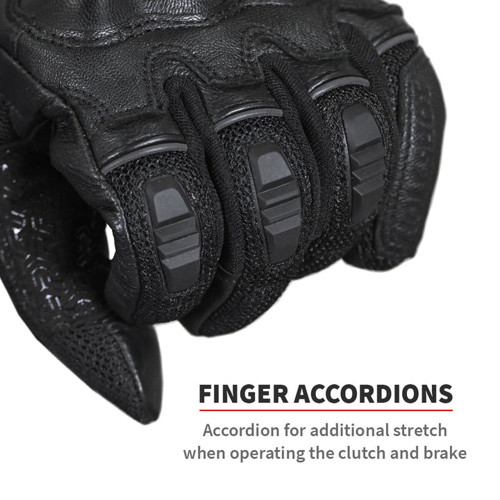 Viaterra- Holeshot Short Riding Gloves- Lava Red