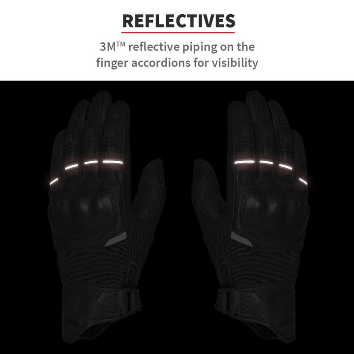 Viaterra- Holeshot Short Riding Gloves- Lava Red