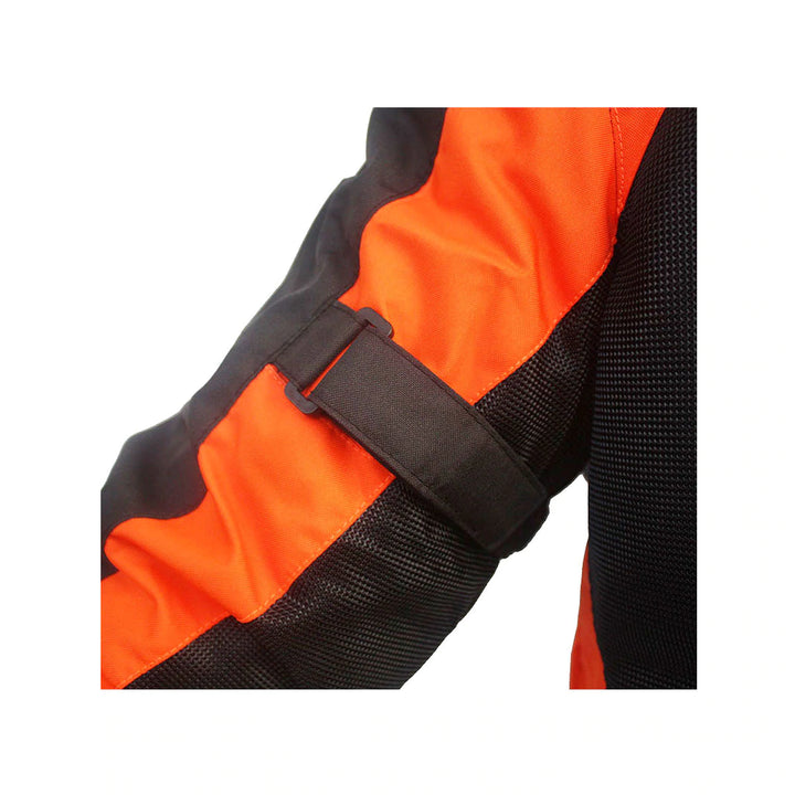 MotoTech Scrambler Air Motorcycle Riding Jacket v2 - Orange - Level 2
