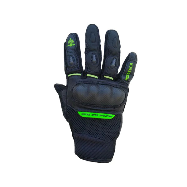 MotoTech- Urbane Short Carbon Gloves - Green