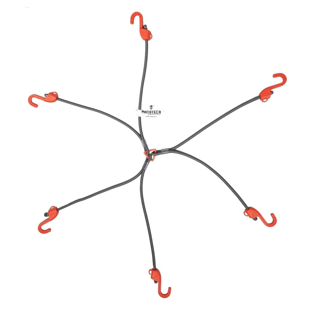 MotoTech - Hexapod Bungee Tie-down System - 32" / 80cms - Grey + Orange