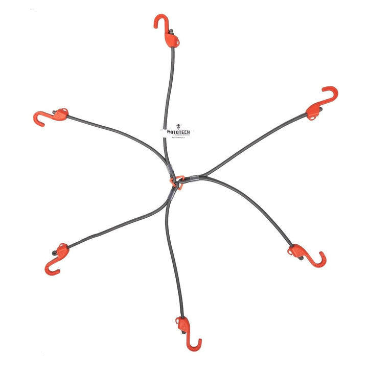 MotoTech - Hexapod Bungee Tie-down System - 32" / 80cms - Grey + Orange