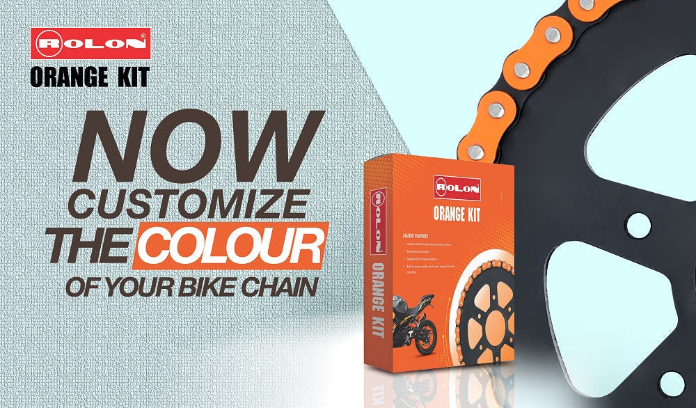 BAJAJ RS 200 Chain Sprocket Kit Premium Orange Biker s Pad