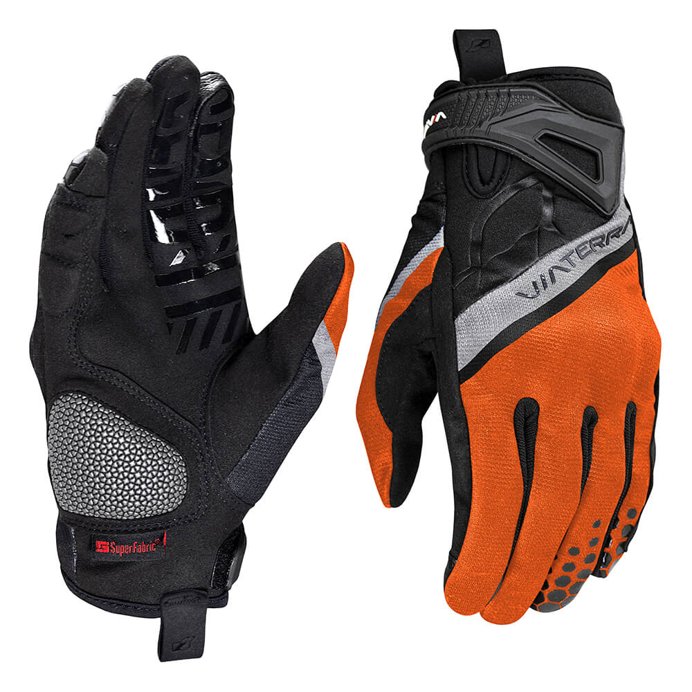 Viaterra- Roost Offroad Riding Gloves- Flame Orange