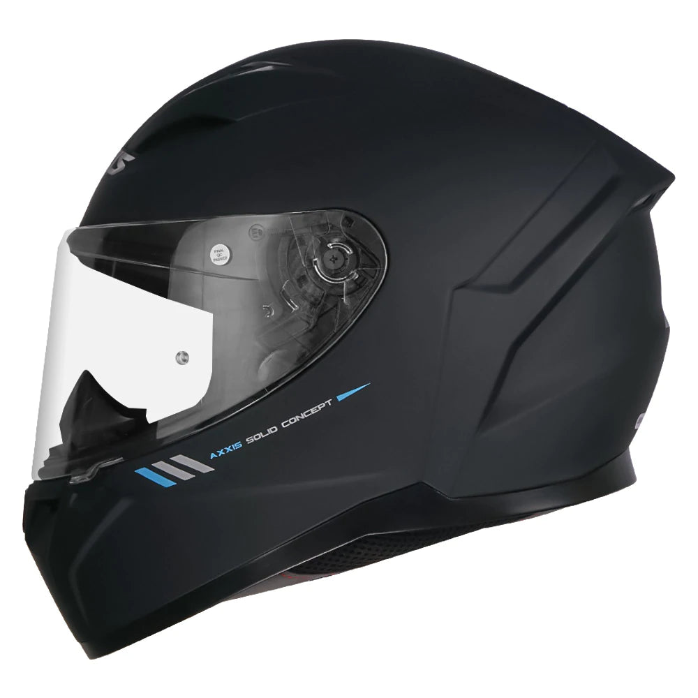 AXXIS- Segment Black (Matt) Motorcycle Helmet – Biker's Pad