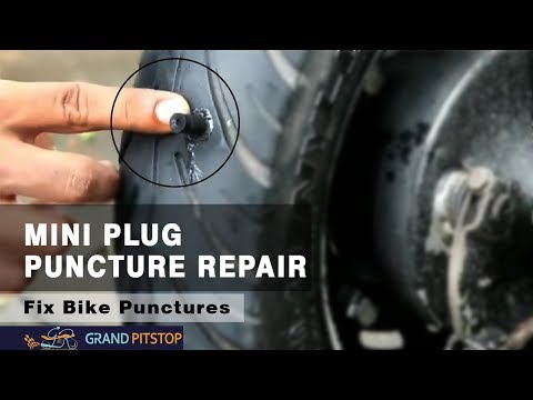 Puncture-G GRAND PITSTOP Tubeless Tire Puncture Repair Kit for Motorcycle  and Cars with 6 Mushroom Plugs